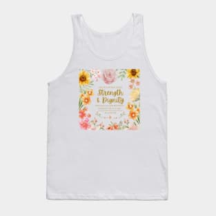 She Is Clothed With Strength And Dignity - Proverbs 31:25 Bible Verse Tank Top